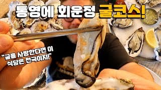 통영은 굴을 사랑하는 사람들에게 세계에서 가장 좋은 도시! 생굴회 하프쉘, 굴&amp;가리비 버터구이, 굴무침, 굴전, 굴솥밥, &amp; 해물 된장찌게 외국인 먹방!