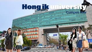 🌸🌸 같이 걷는 홍익대 서울 캠퍼스 투어 | Hongik University Seoul Campus Tour | 4k HDR | KOREA College 🌸🌸